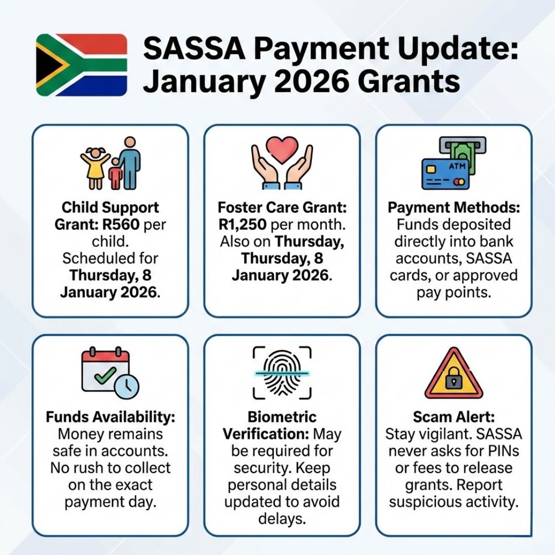 SASSA January 2026 Payment Update