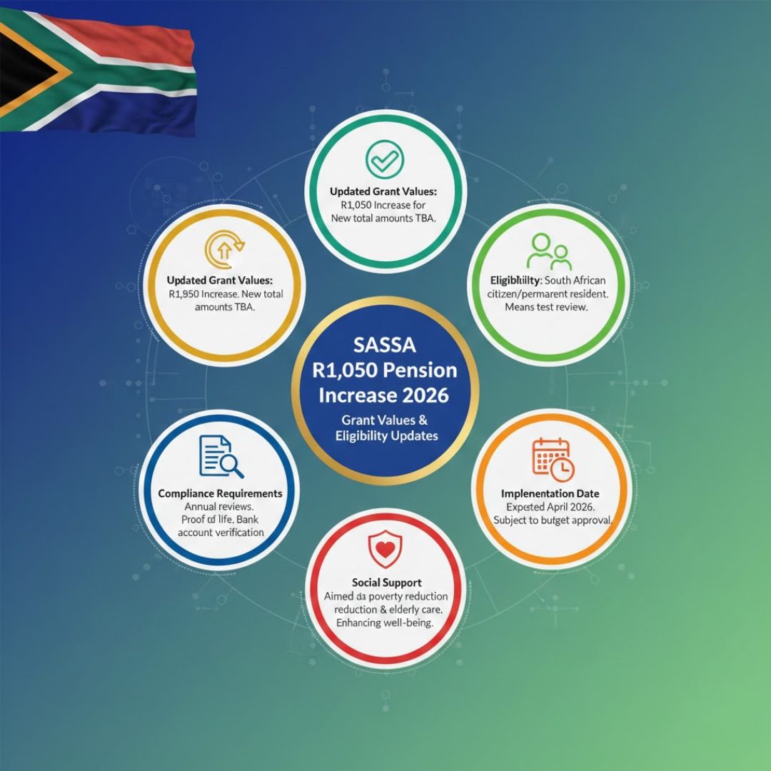 SASSA R1,050 Pension Increase 2026